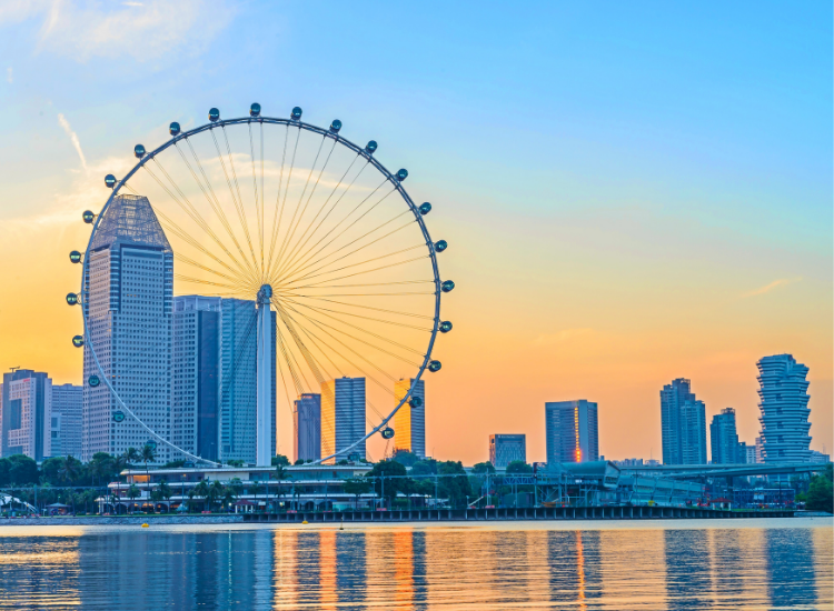 Singapore Flyer Singapore Singapore Flyer với góc nhìn toàn cảnh skyline và Marina Bay tại Singapore